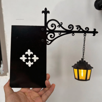 Rak Buku Besi Hitam Harga Pabrik Nicro, Lampu Lentera Penyihir Hantu, Rak Sudut Baca, Rak Perpustakaan, Lampu Dekorasi LED Halloween