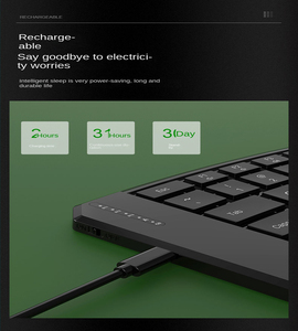 คีย์บอร์ดไร้สายแบบพับได้ตามหลักสรีรศาสตร์ ชาร์จผ่าน USB Type-C น้ำหนักเบา พกพาสะดวก รองรับการใช้งานหลายอุปกรณ์ - Product Image 4