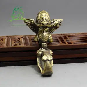 Wholesale antique brass pure copper eagle belt buckle key chain hanging ornaments men's fortune eagle waist hanging