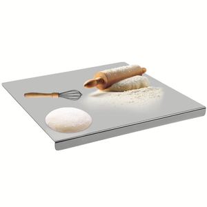 Planche à découper en acier inoxydable, planche de préparation multifonctionnelle pour la cuisine, idéale pour la viande, le pain, la pâte à pétrir et la pâtisserie - Product Image 1
