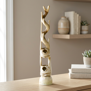 Escultura de rama de madera natural hecha a mano, adorno abstracto tallado en raíz de café para decoración de lujo en el vestíbulo de hoteles y hogares, venta al por mayor. - Product Image 3
