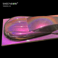 Pigment laser blanc arc-en-ciel haute technologie 10-60 microns, poudre holographique changeante de couleur pour enveloppements de voitures et revêtements personnalisés TH503SL