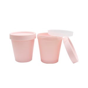 Emballage cosmétique de luxe en plastique PP, pot à crème pour le visage rose 50g 100g 200g, pot à crème glacée avec couvercle pour masque - Product Image 5
