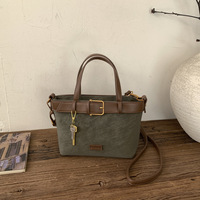 Sac à main carré de style coréen pour femme, nouvelle collection hiver 2025, texture raffinée, couleurs contrastées, sac bandoulière messager