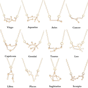 Gioielli personalizzati da donna in acciaio inossidabile gioielli personalizzati 18k scorpione segni taurus 12 lettere zodiacali gioielli ciondolo collana - Product Image 2