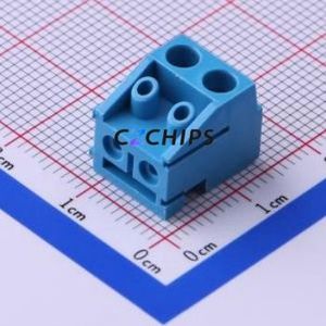 KF332K-5.0-2P Screw Terminal Block P=5mm Connector ( Construction: 1x2P )( Pitch: 5mm )( Color: Blue )( Total PIN Count: 2P ) - Product Image 1
