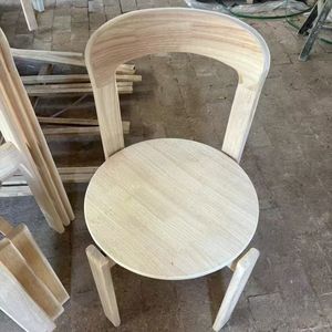 Chaise de salle à manger moderne en bois massif, hauteur réglable, écologique, imperméable, pour la maison, le bureau, l'hôtel, le restaurant, le café - Product Image 5