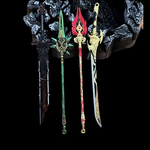 Llavero de Metal con Diseño de Arma de Anime <span class=keywords><strong>Ganyu</strong></span> Mona, Popular y en Oferta, Colgante Decorativo de Aleación de Estaño - Product Image 6