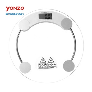 बाथरूम पैमाने 180kg व्यक्तिगत वजन तराजू स्वास्थ्य और कल्याण डिजिटल टेम्पर्ड ग्लास वजन कंप्यूटिंग पैमाने सूखी बैटरी OEM - Product Image 1