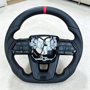 Volant en cuir perforé noir pour <span class=keywords><strong>Toyota</strong></span> Prado 120 150 Camry 2017 Yaris <span class=keywords><strong>GR</strong></span> Hilux Tacoma LC79 4Runner Mark X <span class=keywords><strong>CHR</strong></span> - Product Image 1