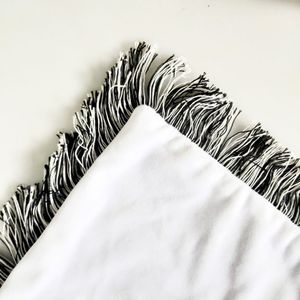 RubySub 40*60 pouces flanelle personnalisée vierge Sublimation impression rétro <span class=keywords><strong>tapisserie</strong></span> frange jeter couverture - Product Image 4