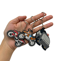 Llavero de PVC personalizado al por mayor para motocross, llavero de goma suave para motocicleta, regalo de recuerdo para motociclistas y aficionados a las carreras, a granel