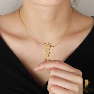 Collar con Colgante <span class=keywords><strong>de</strong></span> <span class=keywords><strong>Mapa</strong></span> <span class=keywords><strong>de</strong></span> <span class=keywords><strong>Marruecos</strong></span> <span class=keywords><strong>de</strong></span> Inspire Jewelry con Verso Árabe Famoso, Joyería <span class=keywords><strong>de</strong></span> Alta Calidad, Acero Inoxidable Chapado en Oro, Islam - Product Image 6