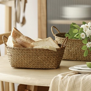 Seaweed woven fruit basket Nordic fashion non-rattan woven non-bamboo storage basket storage basket