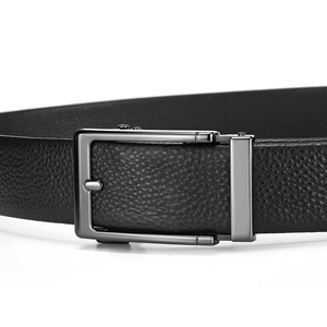 Cinturón de Cuero Genuino para <span class=keywords><strong>Hombre</strong></span>, Diseño de Lichee de Lujo, Cinturón de <span class=keywords><strong>Piel</strong></span> de Vacuno Auténtica, Estilo Casual de Negocios, Cinturones con Hebilla Automática, Venta al Por Mayor - Product Image 5