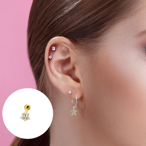 Boucles d'oreilles clous ROXI Fashion Jewelry Star en argent sterling 925 avec zircon pour femme – Cadeau - Product Image 5