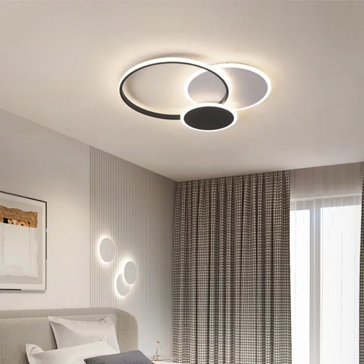 Lámpara de techo Led moderna redonda de cristal acrílico para interiores, moderna, para sala de estar