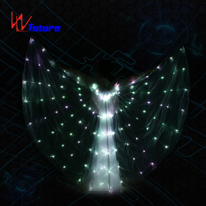 Disfraz de Danza del Vientre WL-0160 Isis con Alas LED, Talla Adulto, Disfraz con Alas de Ángel de Plumas Blancas - Product Image 5
