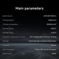 Imprimante 3D FDM de bureau QIDI Q1 Pro fermée, vitesse rapide 600 mm/s, 245*245*240 mm