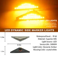 2x Clignotants latéraux dynamiques à LED séquentiels pour Ford Focus MK I 1998-2004 Mondeo MK III MK3 2000-2007