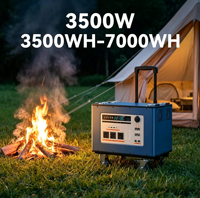 Station d'alimentation portable 3500W, faible bruit, compacte, pour extérieur, voiture, solaire, charge USB, alimentation mobile d'urgence