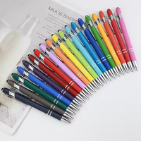 Stylo d'écriture en métal multifonction avec logo personnalisé stylet avec fonction tactile en caoutchouc souple pour activité promotionnelle