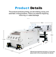 Mesin DTF Printer USA Gudang Lokal I3200 Head Sirkulasi Tinta Putih Kecepatan Tinggi untuk Pakaian Tekstil Kaos Topi Kaus Kaki Tas