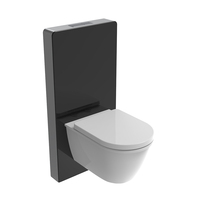 Réservoir d'eau dissimulé en verre trempé à double chasse pour WC suspendu et WC sur pied
