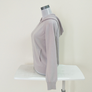 Felpa con cappuccio di lusso <span class=keywords><strong>Cashmir</strong></span> <span class=keywords><strong>maglione</strong></span> Cardigan da donna 100% Cashmere con tasche anteriori - Product Image 2