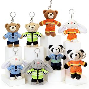 2020 nuovi Vari Animali di Peluche Portachiavi Regali Personalizzati Logo Animale di Pezza Morbido <span class=keywords><strong>Mini</strong></span> 8 centimetri Orso Bunny Peluche portachiavi - Product Image 4