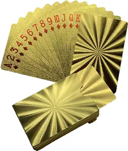 制造商定制印刷设计派对酒吧ktv成人24k辐射感应设计金塑扑克牌