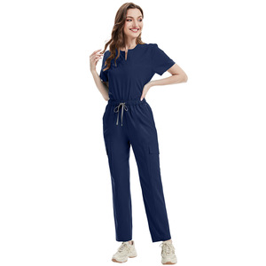 Uniformes médicos 42336 para mujer y hombre, conjunto de blusa y pantalón con bolsillos, uniforme de trabajo unisex. - Product Image 5