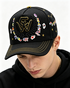 Cappelli Big <span class=keywords><strong>Boss</strong></span> all'ingrosso: Cappellino da baseball in cotone a 5 pannelli con visiera morbida curva, Snapback, A-Frame, Dad Hat, Gorra, Big <span class=keywords><strong>Boss</strong></span> Caps - Product Image 3