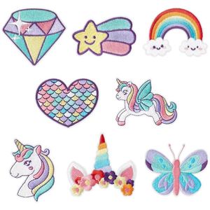 Patch thermocollant brodé couleur macaron fantaisie, motifs coquillage, étoile de mer, vague, sirène, pour la décoration de vêtements, chapeaux et sacs - Product Image 6