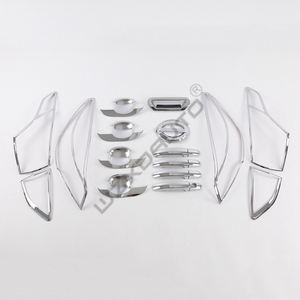 ชุดครอบไฟหน้า ครอบไฟท้าย ครอบมือจับประตู  วัสดุพลาสติก ABS ชุบโครเมียม สำหรับรถยนต์ Ford Escape รุ่นปี 2013-2015 ยี่ห้อ WZXD - Product Image 3