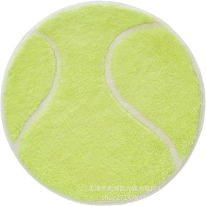 <b>Round</b> Soccer Ball Pattern Area Rug For Kids Room Playroom Floor Mat Polyester Fiber Soft <b>Carpet</b> Home Decor - Product Image 5