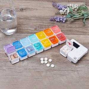 Nuevo dispensador <span class=keywords><strong>de</strong></span> <span class=keywords><strong>caja</strong></span> <span class=keywords><strong>de</strong></span> <span class=keywords><strong>medicamentos</strong></span> <span class=keywords><strong>de</strong></span> 7 días, organizador electrónico <span class=keywords><strong>de</strong></span> pastillas, temporizador <span class=keywords><strong>de</strong></span> almacenamiento semanal, pastillero inteligente - Product Image 1