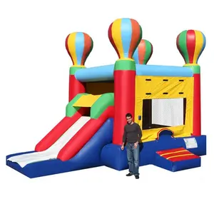 2021 new design hot air balloon combo inflatable bouncer bouncy jumper castle bounce house combo for sale
