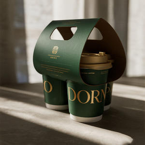 Custom Cafe Cupsペーパー使い捨て8oz 12oz 16oz 20ozカップコーヒーVasos Desechables Para Cafe Takeawayコーヒーカップ - Product Image 2