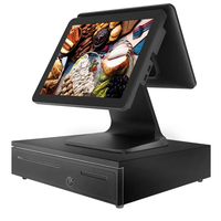 Machine de point de vente tout-en-un à double écran capacitif de 15.6 po