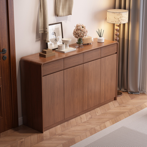 <span class=keywords><strong>Scarpiera</strong></span> di Lusso Moderna in Legno Massello Sostenibile con Ripiani Regolabili Salvaspazio per Ingresso, Sala da Pranzo e Soggiorno - Product Image 1