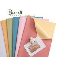 Matériel d'emballage, papier d'emballage pour fleurs, papier d'emballage bicolore pour boîte