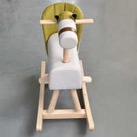 Fauteuil à bascule moderne pour enfants, motif cerf ou cheval, en bois massif, pour chambre, villa, bureau à domicile, salon ou salle à manger