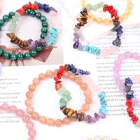 Petit quantité minimale de commande accepté Design de mode cristal naturel coloré gravier Bracelet ensemble pour femmes bijoux décoration