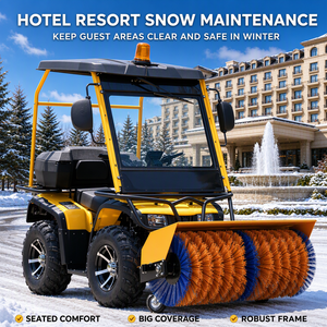 Spazzaneve 4WD 25HP con Spazzola da 1300mm e Pala da 1500mm, Rimuovi Neve 3-in-1 con Serbatoio Carburante Grande da 15L - Product Image 1