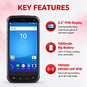 เครื่องอ่าน RFID แบบพกพา Vanch ขนาด 5.2 นิ้ว รองรับ 4G WiFi GPS ระบบ Android 13 พร้อม ABS รองรับ UHF RFID มาตรฐาน ISO 18000-6C ระยะการอ่าน 4 เมตร ระบบจัดการสินค้าคงคลัง - Product Image 3