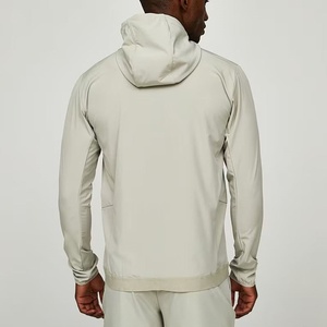 Chaqueta Deportiva Ligera Personalizada para <span class=keywords><strong>Hombre</strong></span>, <span class=keywords><strong>Cortavientos</strong></span> Softshell con Cremallera Completa y Capucha, Transpirable, para Gimnasio y Fitness - Product Image 3