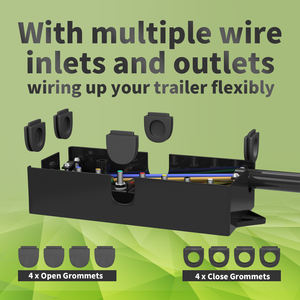 Cable <span class=keywords><strong>de</strong></span> Remolque <span class=keywords><strong>de</strong></span> 8 Pies con Conector <span class=keywords><strong>de</strong></span> 7 Vías en Línea y Caja <span class=keywords><strong>de</strong></span> Conexiones Resistente a la Intemperie, Cable <span class=keywords><strong>de</strong></span> Remolque <span class=keywords><strong>de</strong></span> 7 Vías para Autocaravana - Product Image 2