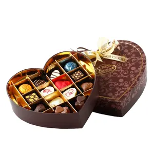 Изготовленная на заказ бумага в форме сердца, роскошная Высококачественная картонная коробка для шоколада, Подарочная коробка для шоколада
