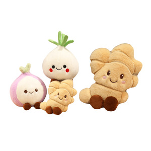 Peluche all'ingrosso a forma di verdure dei cartoni animati: adorabili cuscini in peluche a forma di <span class=keywords><strong>aglio</strong></span>, zenzero e cipolla, simpatici giocattoli in peluche a forma di verdura per il comfort - Product Image 3